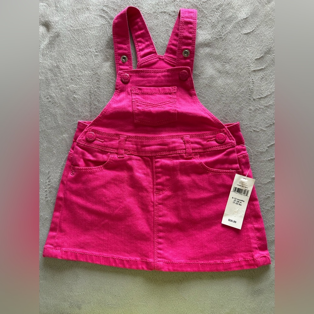 Baby Gap Bright Pink Overall Dress